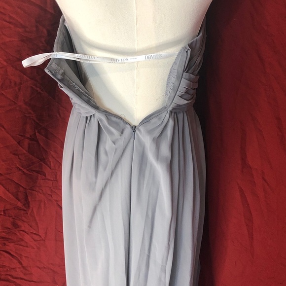 David's Bridal Elegant Gray Strapless Dress - Picture 7 of 11